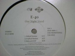 画像2: HipHop E-40 / One Night Stand 12インチです。