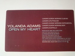 画像1: ハウス Yolanda Adams / Open Your Heart 2枚組12インチです。