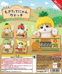 画像1: ガチャガチャ mofusand もぎたてにゃんウォッチ 全4種セット 新品です。