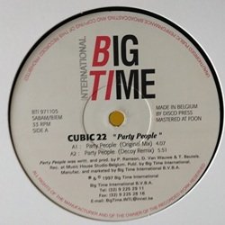 画像1: ハウス Cubic 22 / Party People 12インチです。