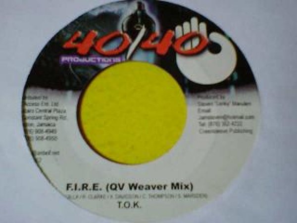 画像1: レゲエ TOK / Fire (QV Weaver Mix) 7インチ新品です。 (1)