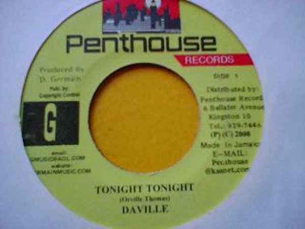 画像1: レゲエ Daville / Tonight Tonight 7インチです。 (1)