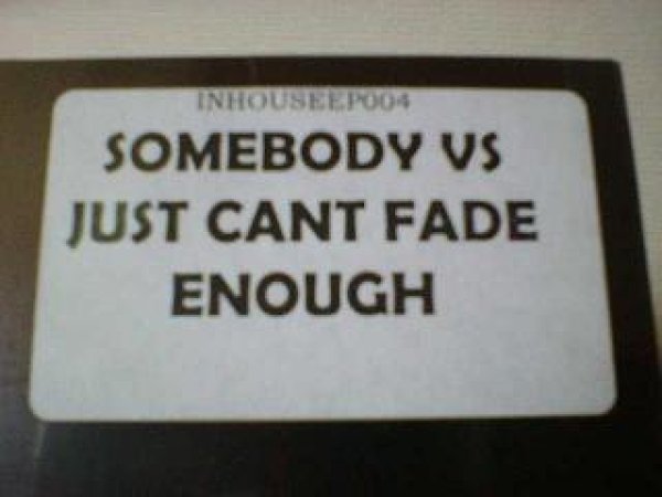 画像1: ハウス VA / Somebody vs Just Can't Fade Enough 12新品 (1)