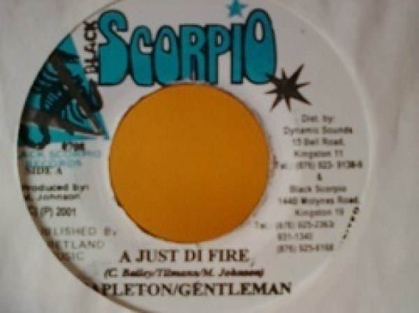 画像1: レゲエ Capleton & Gentleman / A Just Di Fire 7インチです。 (1)