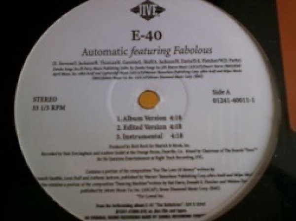 画像1: HipHop E-40 / Automatic 12インチです。 (1)