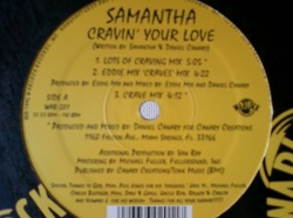 画像1: ディスコ Samantha / Cravin' Your Love 12インチです。 (1)