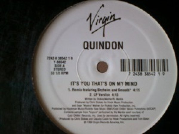 画像1: R&B Quindon / It's You That's On My Mind 12インチです。 (1)