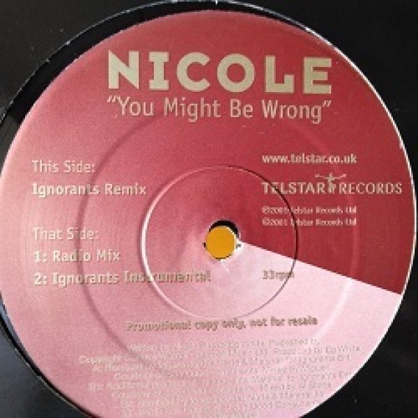 画像1: R&B Nicole / You Might Be Wrong 12インチです。 (1)