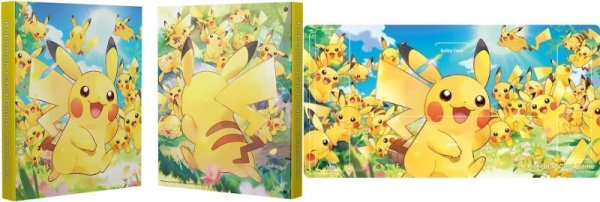 画像1: TCG ポケモンカードゲーム コレクションファイル & ラバープレイマット ピカチュウ大集合 新品です。 (1)