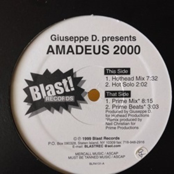 画像1: ハードハウス Giuseppe D. / Amadeus 2000 12インチです。 (1)