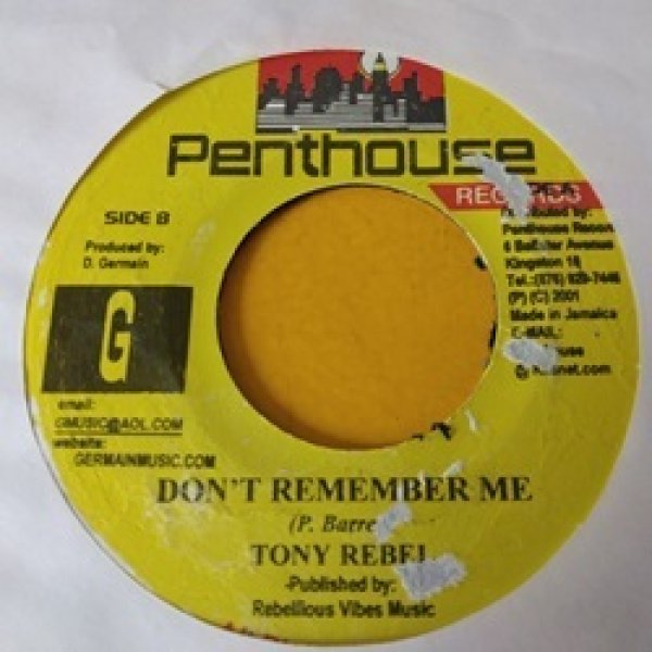 画像1: レゲエ Tony Rebel / Don't Remember Me 7インチです。 (1)