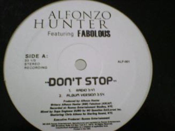 画像1: R&B Alfonzo Hunter feat Fabolous / Don't Stop 12インチ新品 (1)